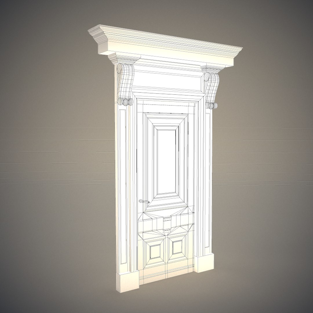 Wooden Door Frame 3D - TurboSquid 1616403