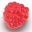 Red Raspberry with Fur 3D Model