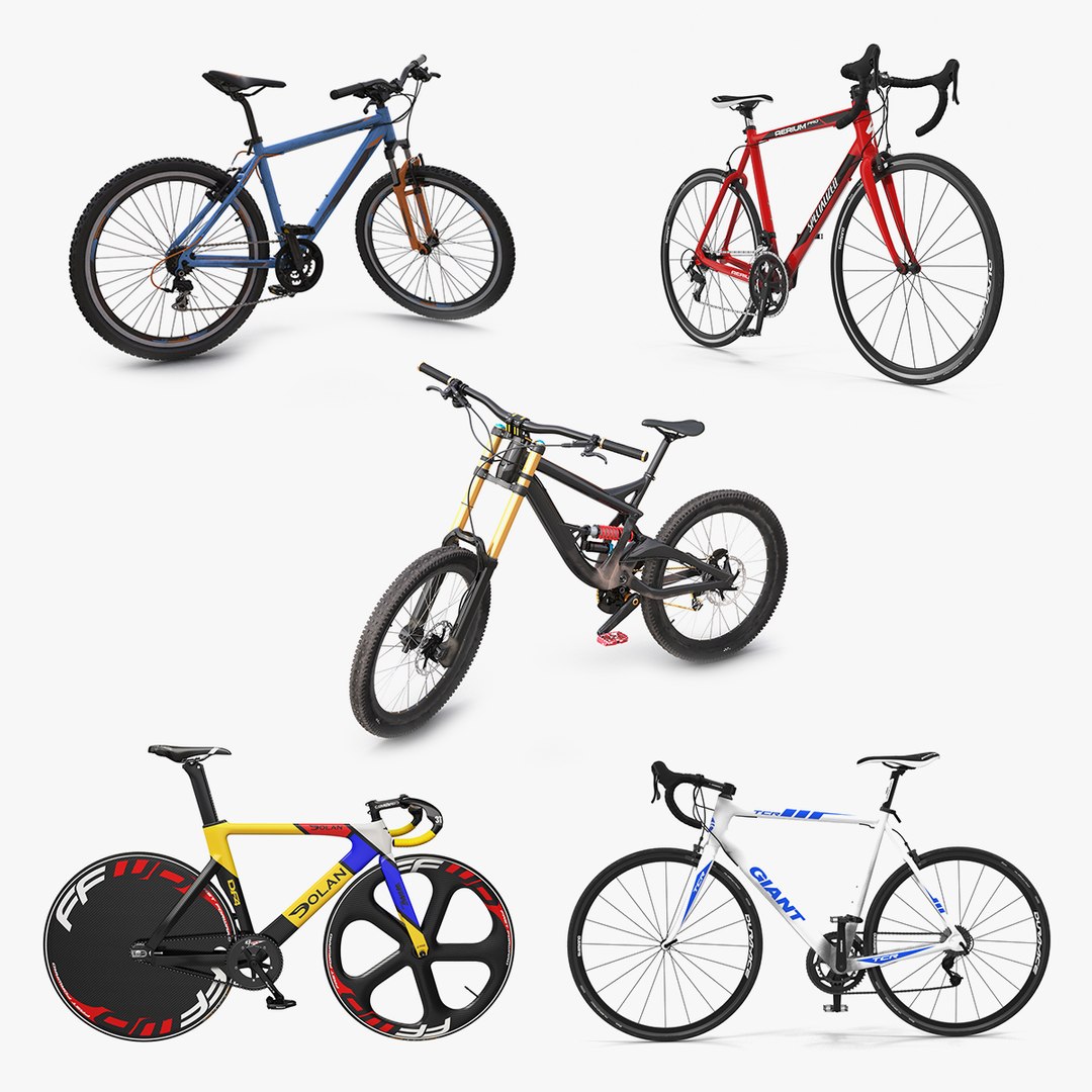 Rigged Bicycles 3D Models Collection 3 3D model preview