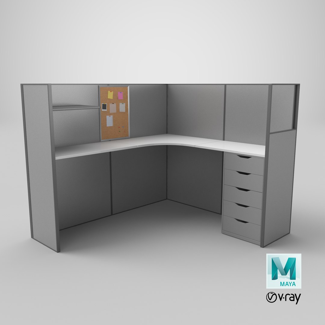 Real Office Cubicle 3D - TurboSquid 1445103