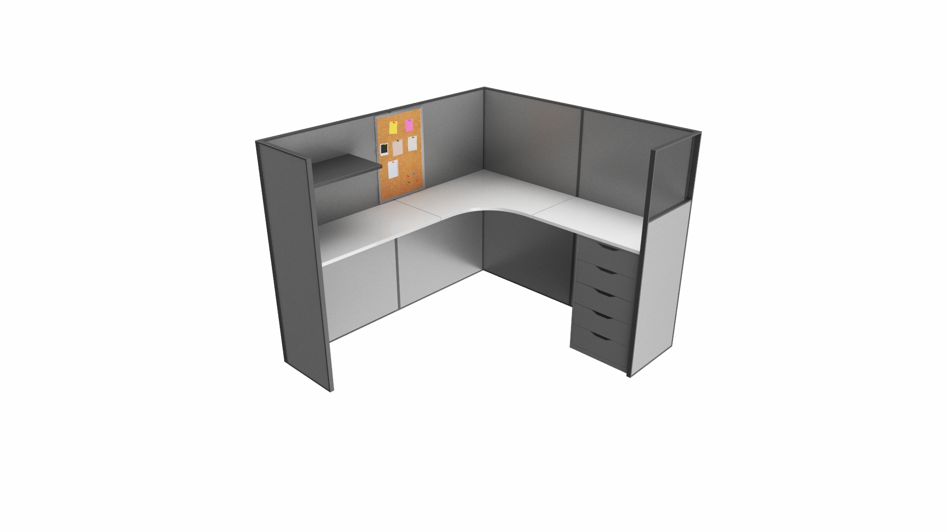 Real Office Cubicle 3D - TurboSquid 1445103
