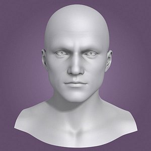 Male Head 3d Model(1)