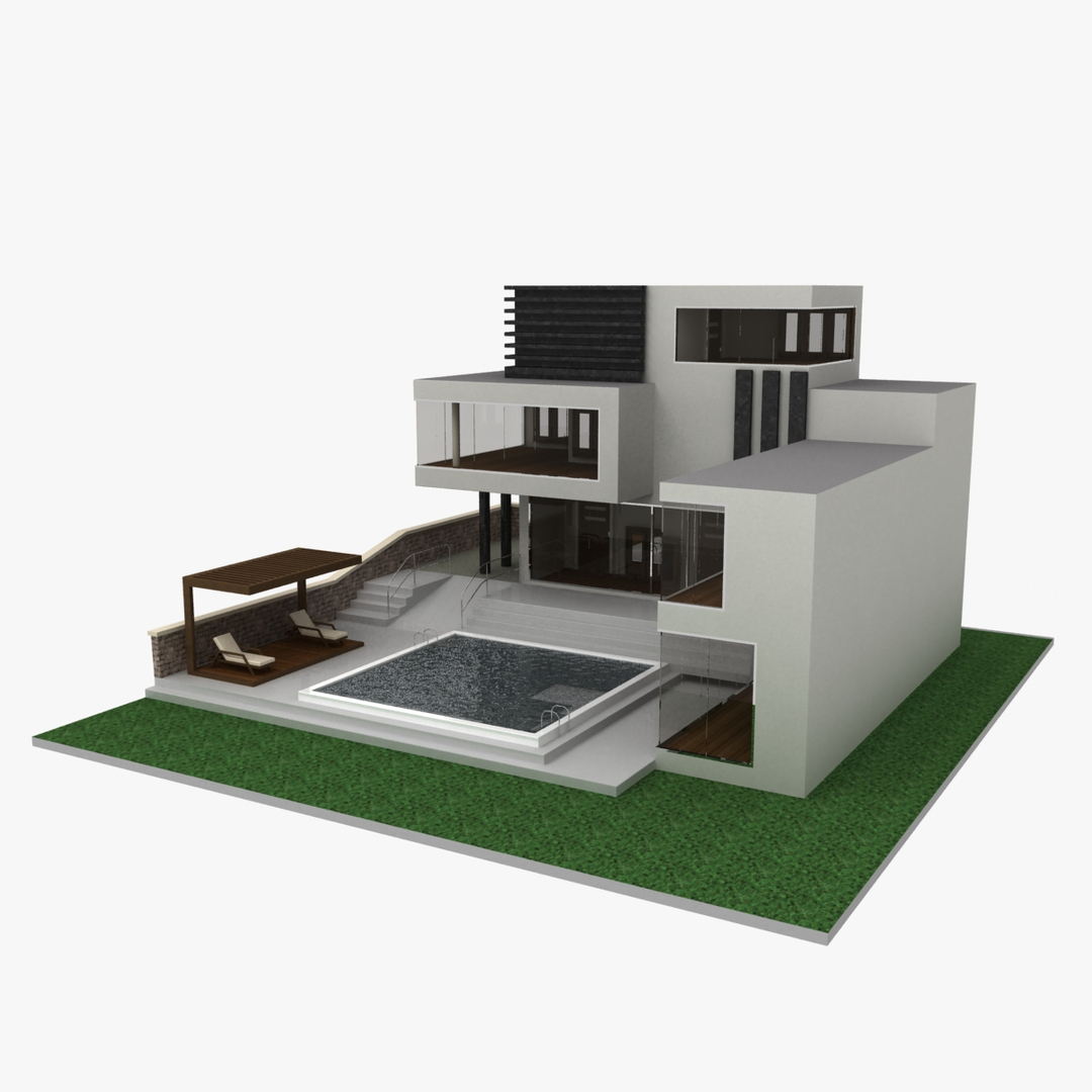 modern house 3d model