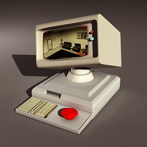 free fbx model cartoony computer