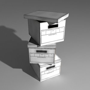 document boxes 3d model