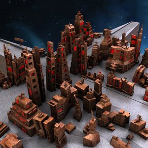 cartoon town 3d max