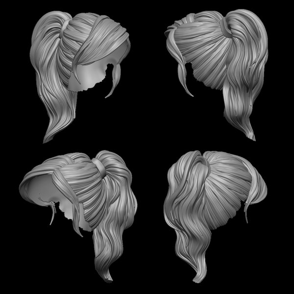 Male Hair 3D model Download 1 by MsNonenone on DeviantArt