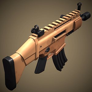 stylized scar rifle 3D