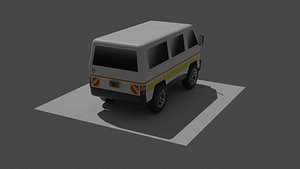 3D Nissan Van Matatu Low-Poly model