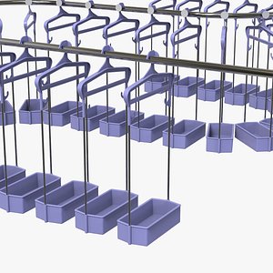 3D cloakroom hanger line