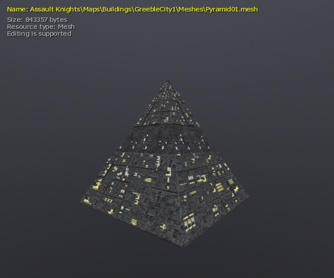 Greeble pyramid model - TurboSquid 1266425