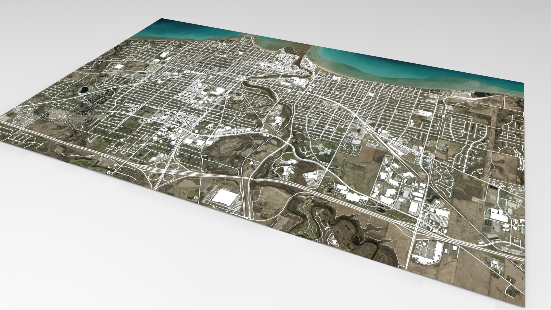 3D Cityscape Sheboygan Wisconsin USA Model - TurboSquid 2264998