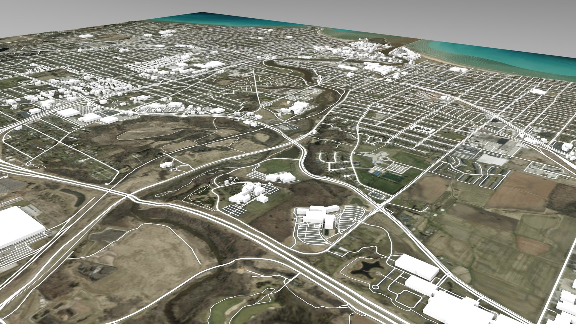 3D Cityscape Sheboygan Wisconsin USA Model - TurboSquid 2264998