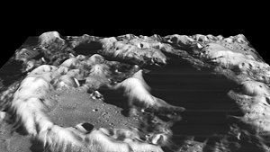 Newton Lunar Crater 3D model