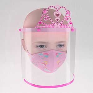 3D medical face shield crown model