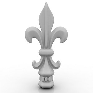 peak fence decoration 3d model