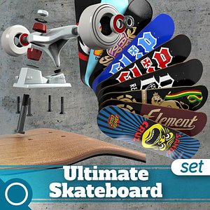 ultimate skateboard 3d max