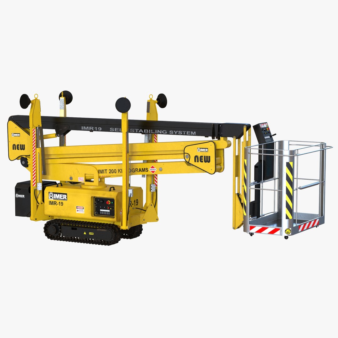 Telescopic Boom Lift Yellow 2 3D Model 3D model preview