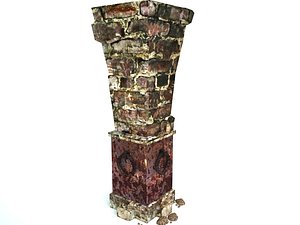 3d model column dungeon