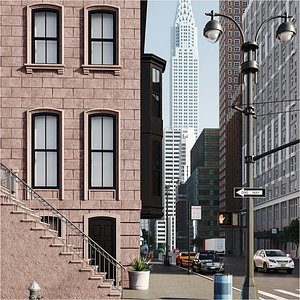 3D New York City Street scene