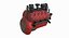motore vintage a testa piatta V8 con texture PBR