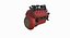 motore vintage a testa piatta V8 con texture PBR
