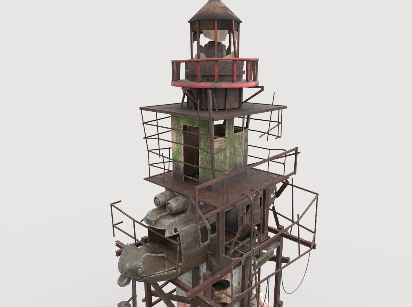 Post-Apocalyptic Lighthouse 3D Model - TurboSquid 1749421