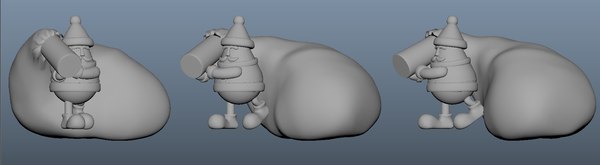 3D model santa claus decoration