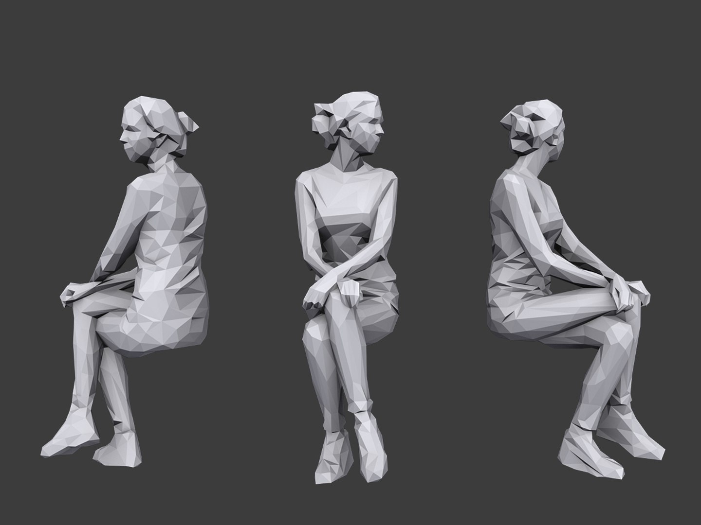 Sitting 3d model