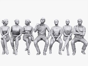 Lowpoly People Sitting Pack Volume 5