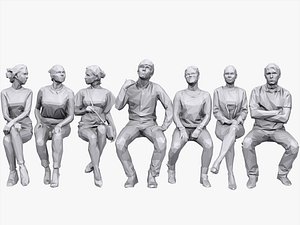 Lowpoly People Sitting Pack Volume 5