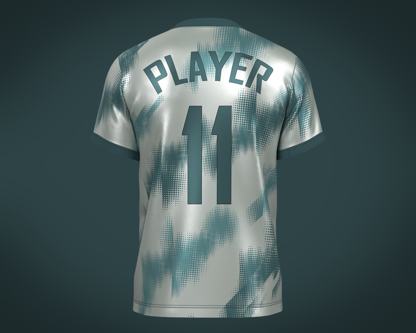 Soccer Football Blue and White Jersey Player-11 model - TurboSquid