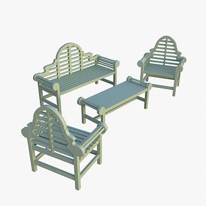 Marlborough  garden furniture set 3D model