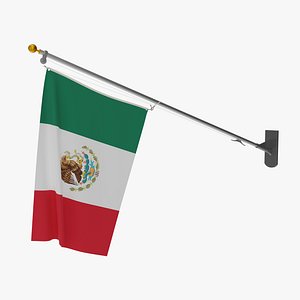 3D Wall Flag Mexico T2
