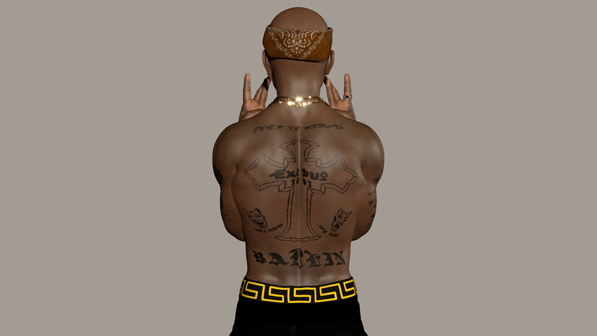 Tupac Shakur Gangsta Rapper 3D Model - TurboSquid 2641897