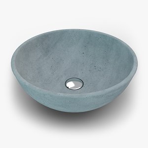 3D model concrete sink