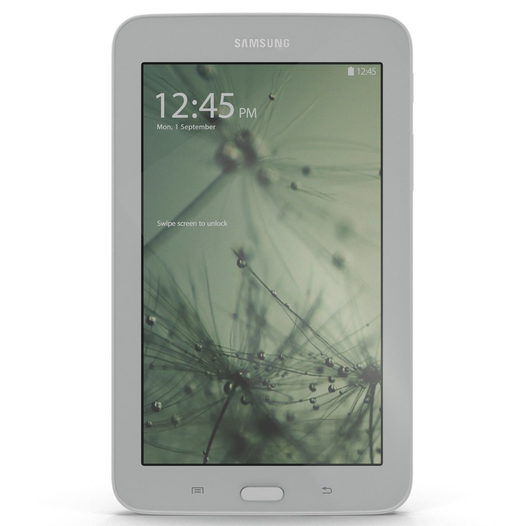 Samsung Galaxy Tab 3 Lite 7.0 White 3D Model 3D model preview