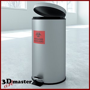 large stainless steel waste 3D model