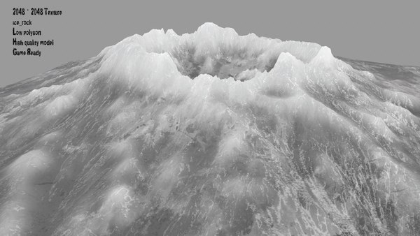 Snow volcano 3D model - TurboSquid 1187286