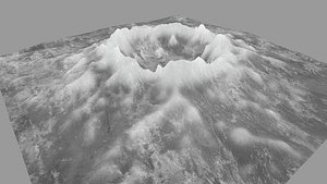 snow volcano 3D model