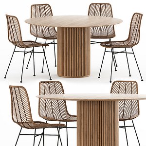 Chair Lena and Palais Royal table