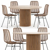 Chair Lena and Palais Royal table