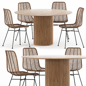 Chair Lena and Palais Royal table
