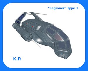 space ship legioner type 3D model