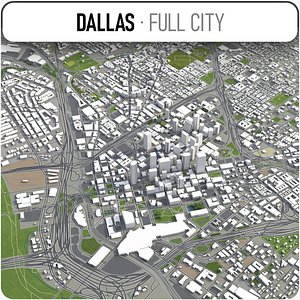 3D dallas city town model