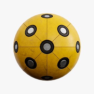 3D Sci-Fi Explosive Detonation Device Low-poly 3D model