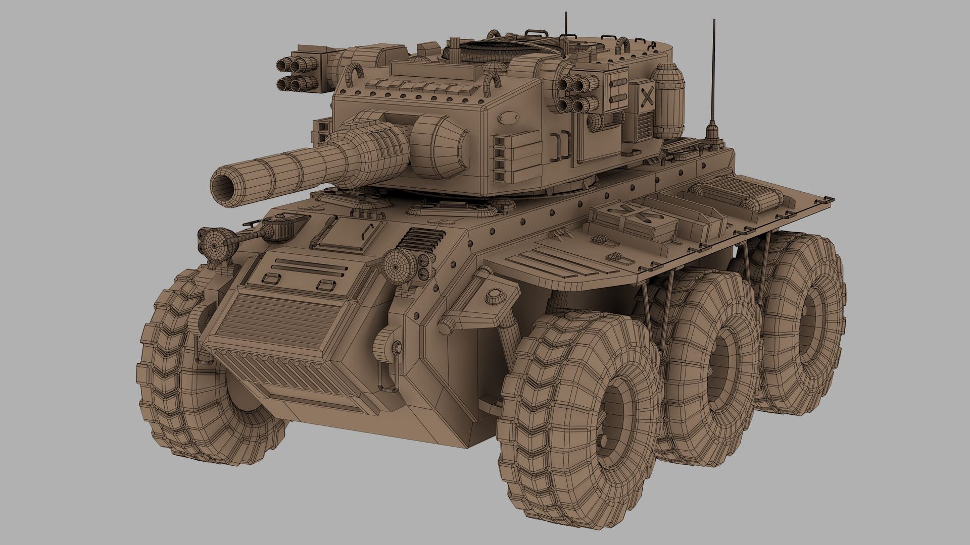 Futuristic Fighting Vehicle Concept Model - TurboSquid 1825787