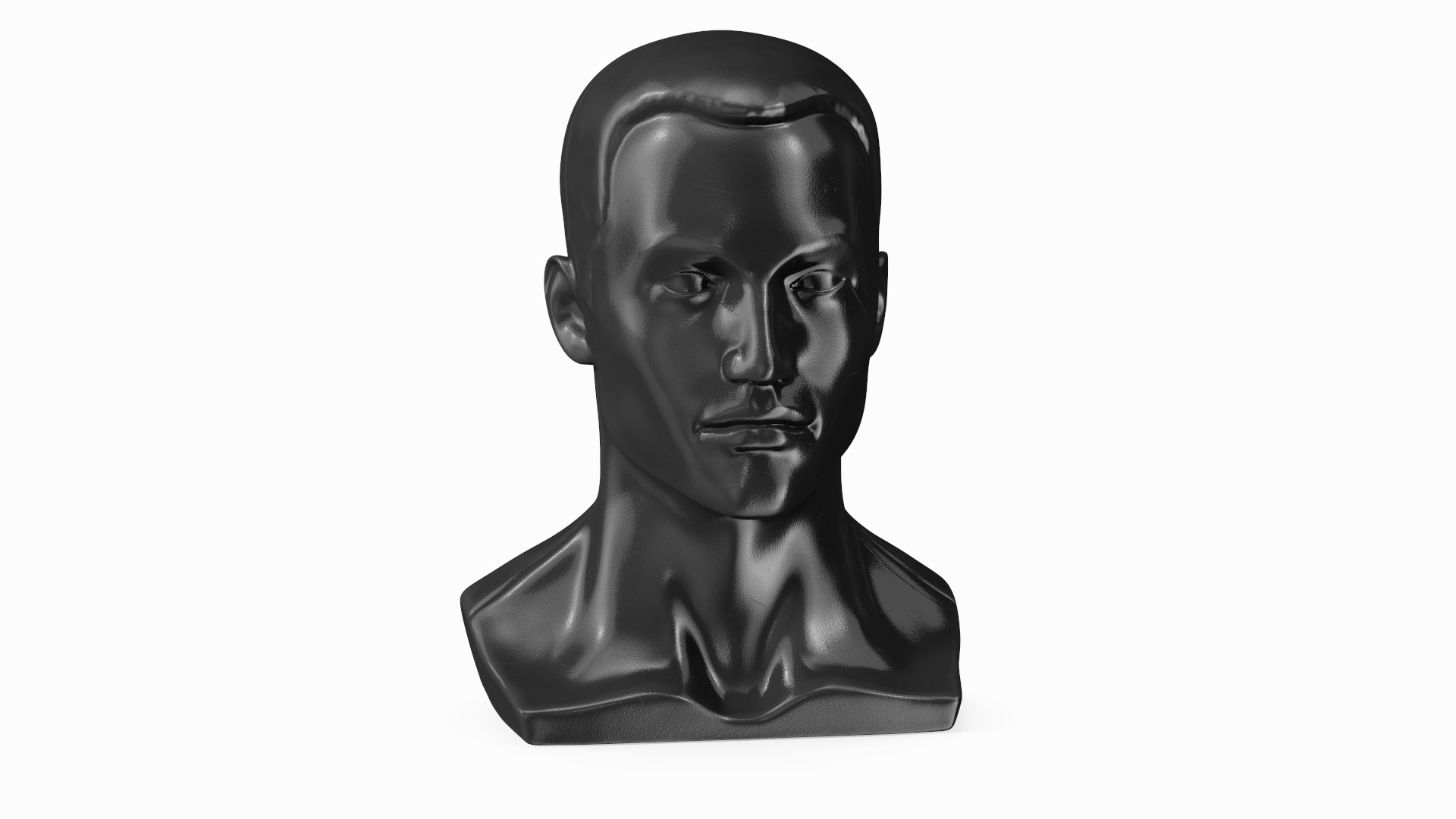 Male Mannequin Head With Hair Black Model TurboSquid 2220674