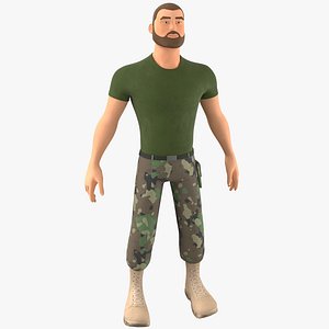 stylized soldier - pbr 3D model