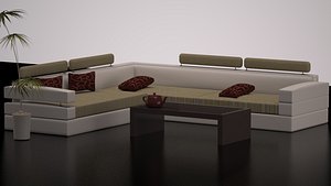 sofa set 3D model